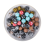 Load image into Gallery viewer, Water Transfer Printing 15mm Silicone Round Beads